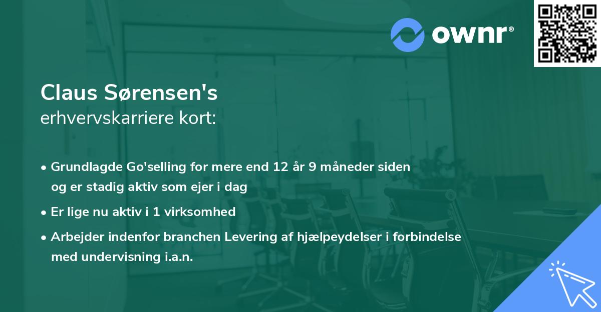 Claus Sørensen's erhvervskarriere kort