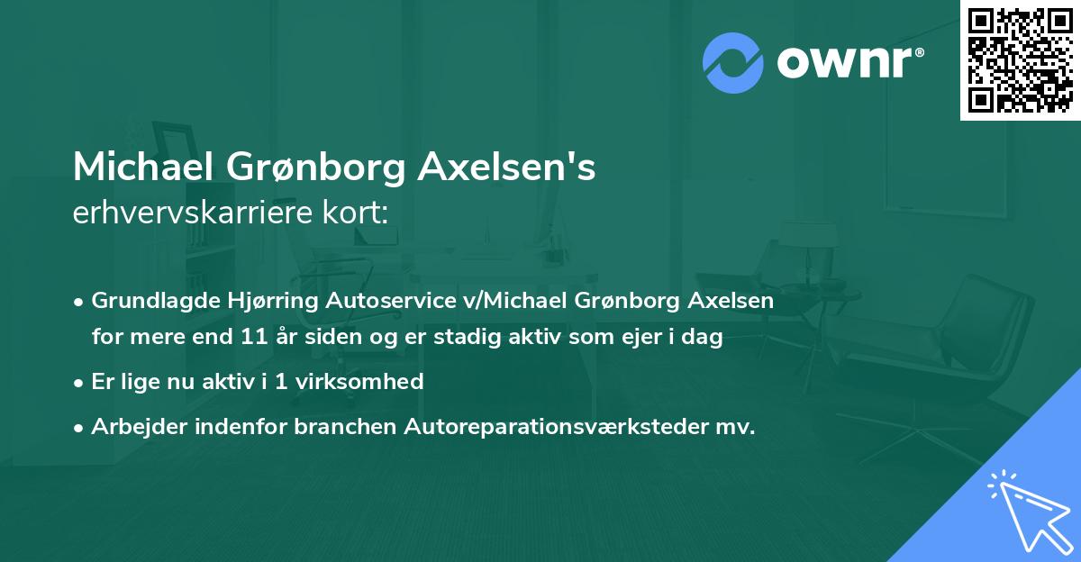 Michael Grønborg Axelsen's erhvervskarriere kort