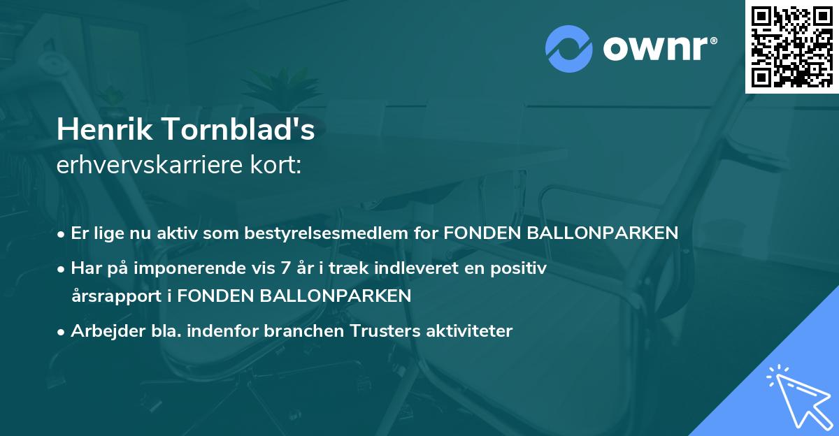 Henrik Tornblad's erhvervskarriere kort