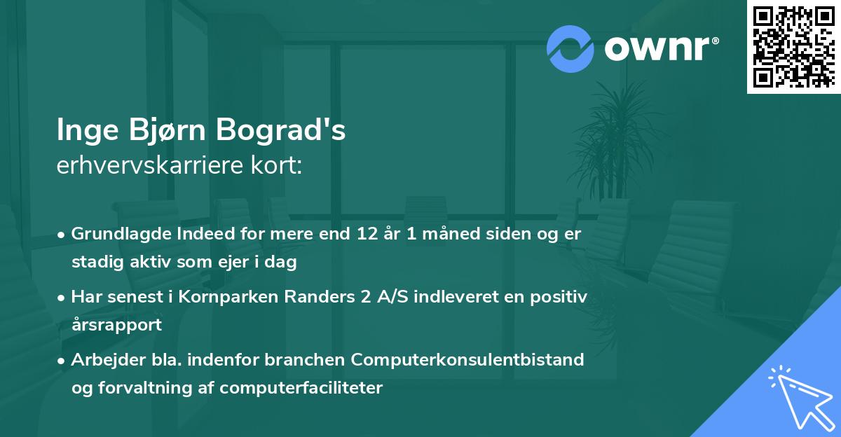 Inge Bjørn Bograd's erhvervskarriere kort