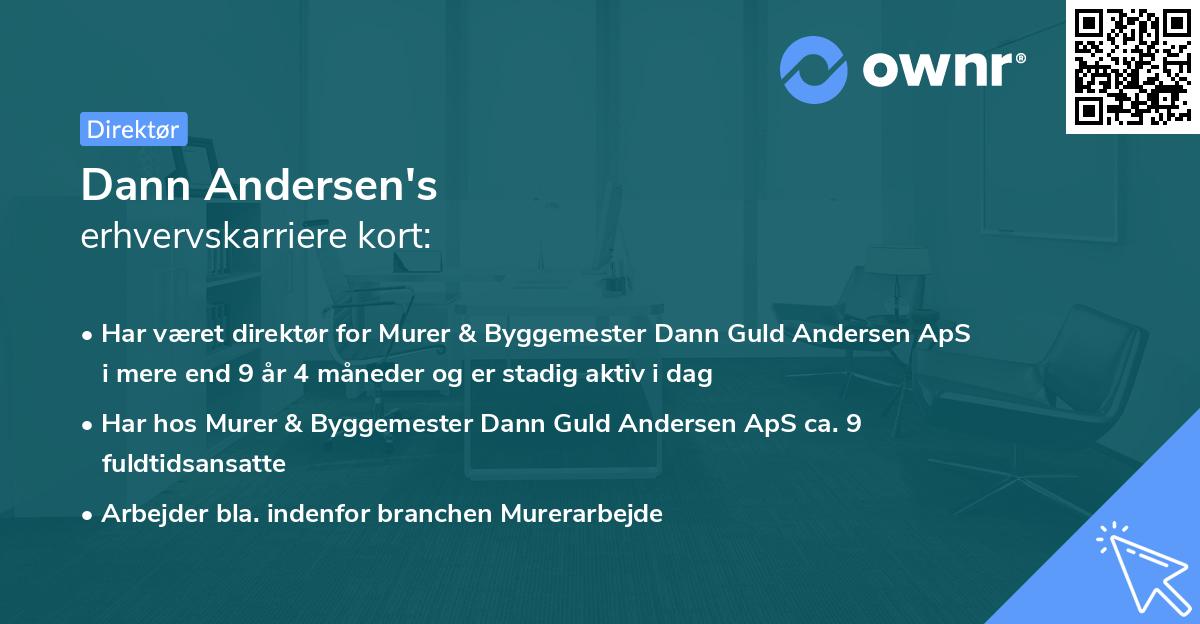 Dann Andersen's erhvervskarriere kort