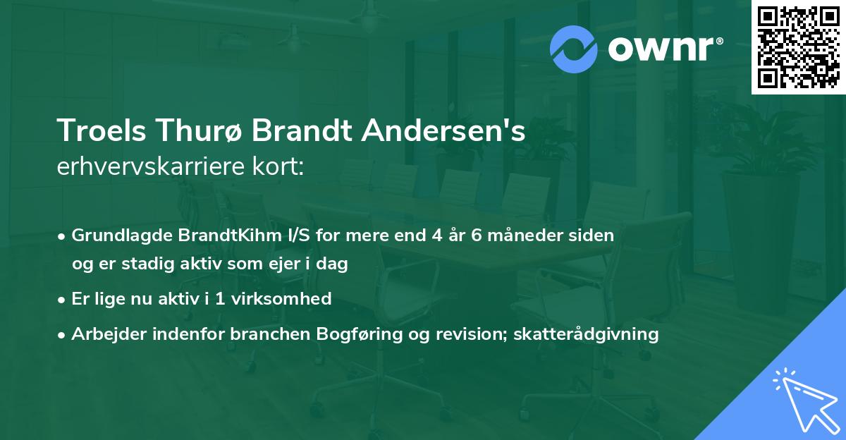 Troels Thurø Brandt Andersen's erhvervskarriere kort