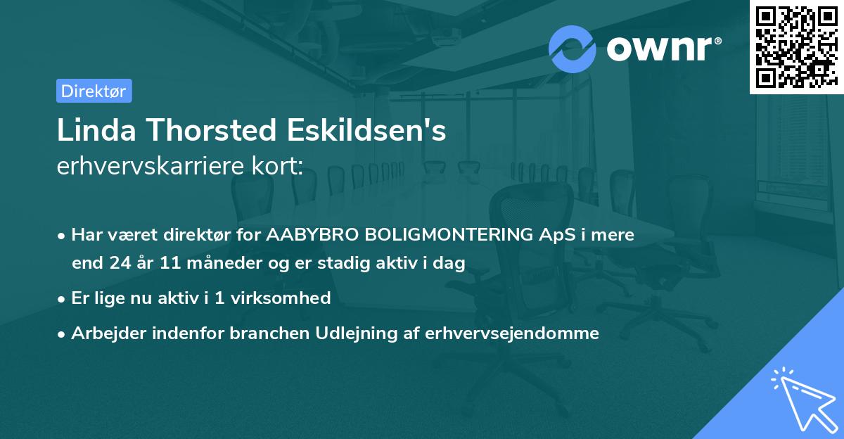 Linda Thorsted Eskildsen's erhvervskarriere kort