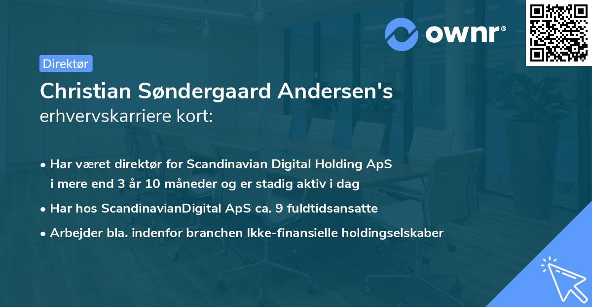 Christian Søndergaard Andersen's erhvervskarriere kort