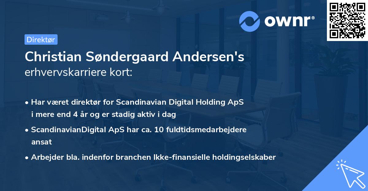 Christian Søndergaard Andersen's erhvervskarriere kort