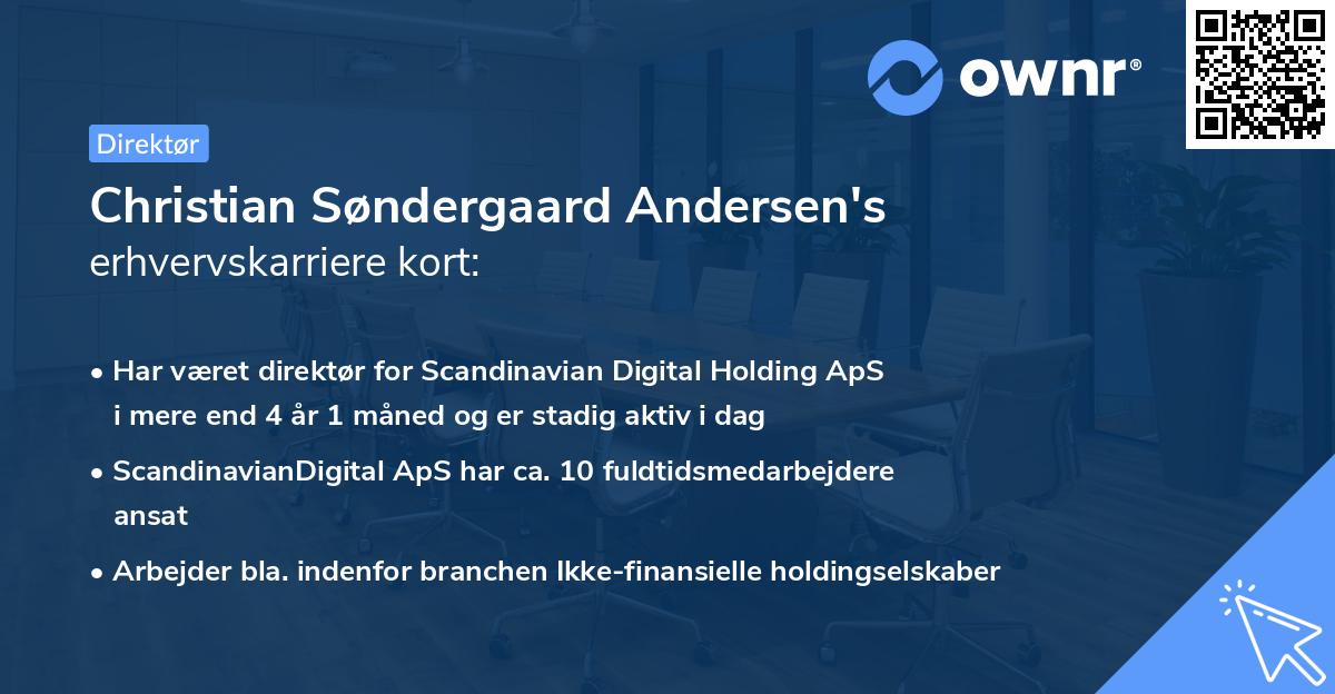Christian Søndergaard Andersen's erhvervskarriere kort