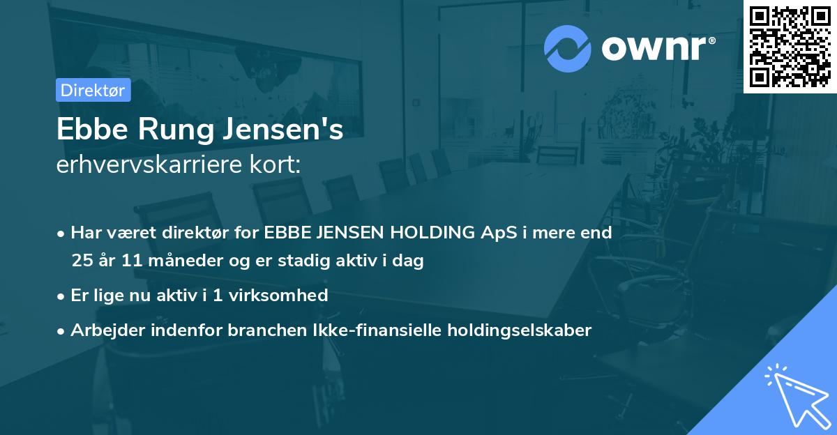 Ebbe Rung Jensen's erhvervskarriere kort