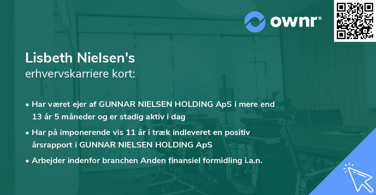 Lisbeth Nielsen's erhvervskarriere kort