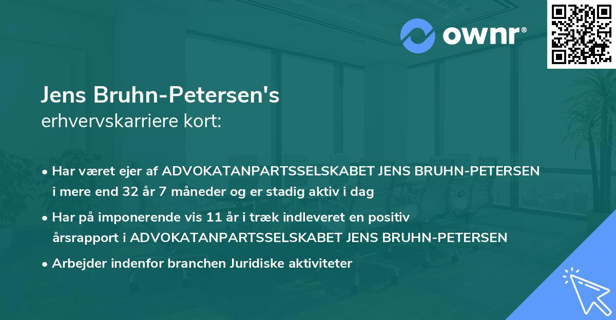 Jens Bruhn-Petersen's erhvervskarriere kort