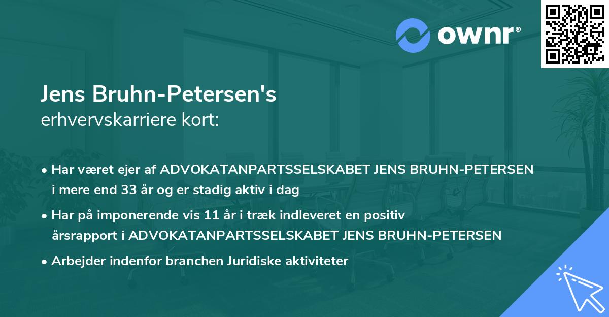 Jens Bruhn-Petersen's erhvervskarriere kort