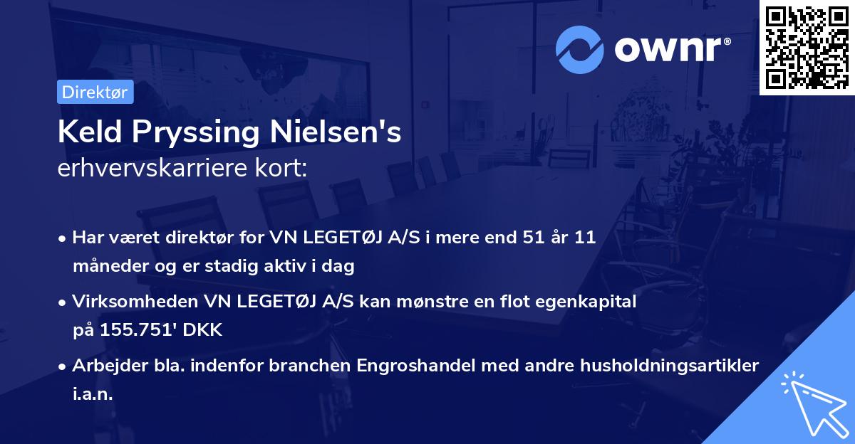 Keld Pryssing Nielsen's erhvervskarriere kort