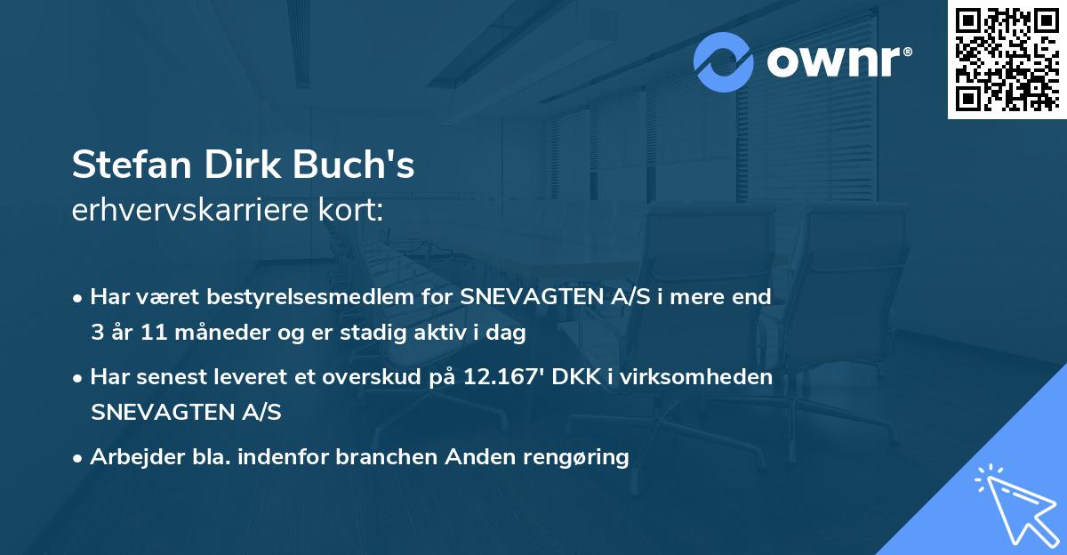 Stefan Dirk Buch's erhvervskarriere kort