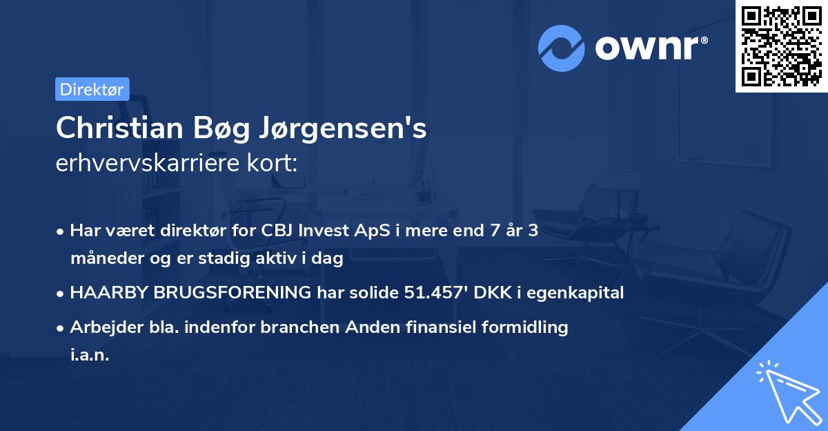 Christian Bøg Jørgensen's erhvervskarriere kort