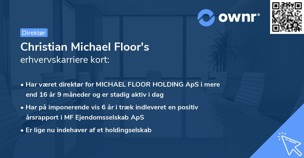 Christian Michael Floor's erhvervskarriere kort