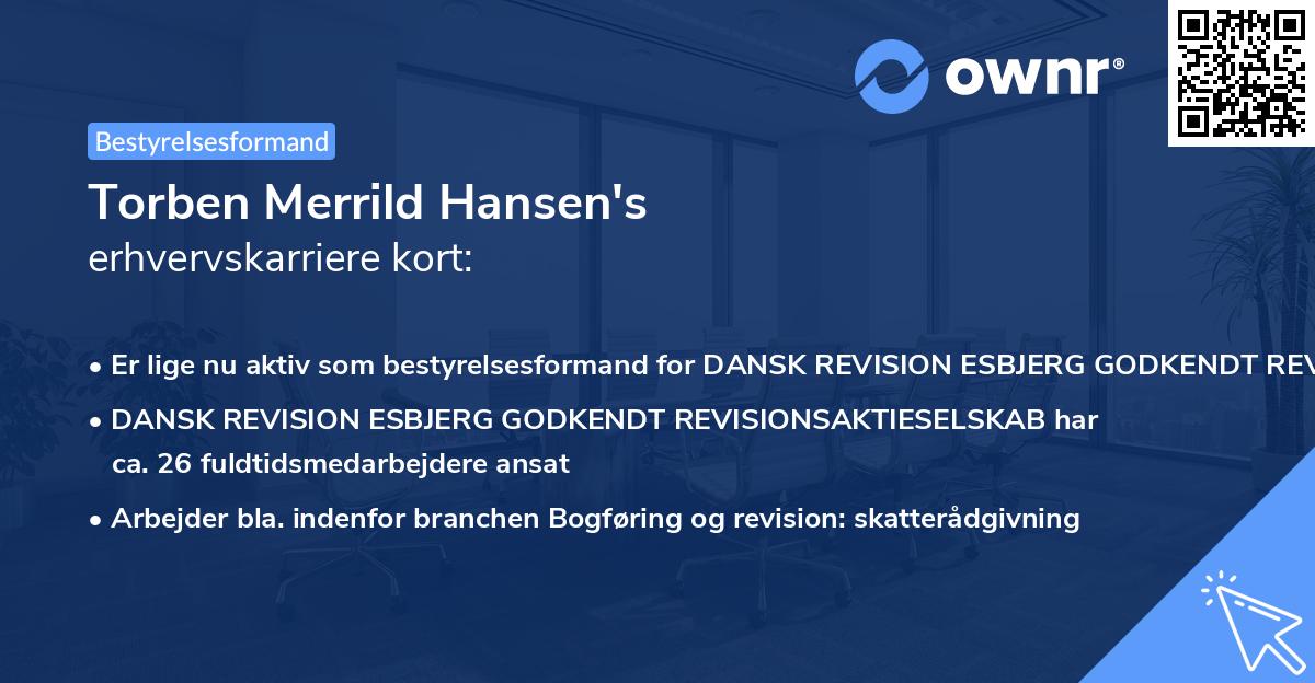 Torben Merrild Hansen's erhvervskarriere kort