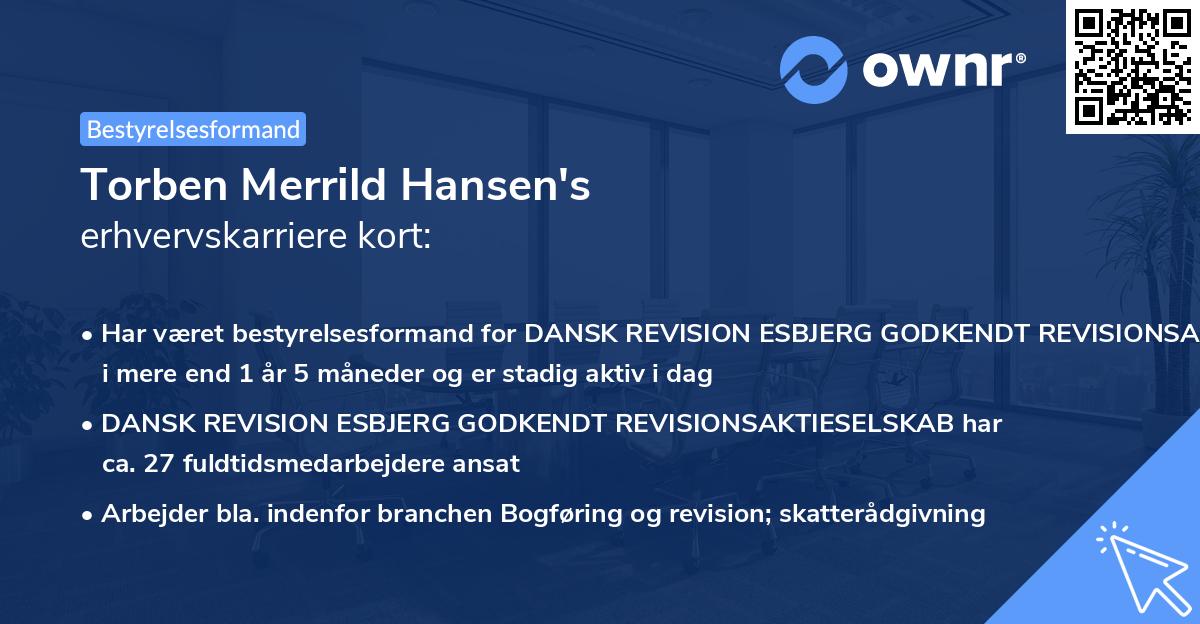 Torben Merrild Hansen's erhvervskarriere kort