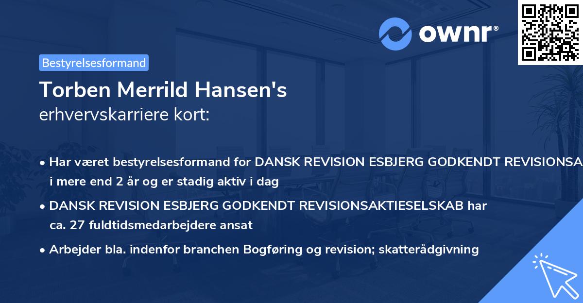 Torben Merrild Hansen's erhvervskarriere kort