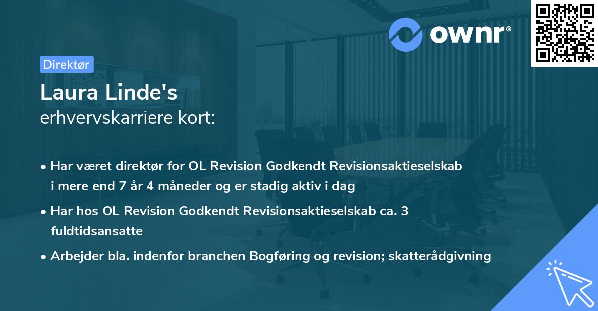 Laura Linde's erhvervskarriere kort