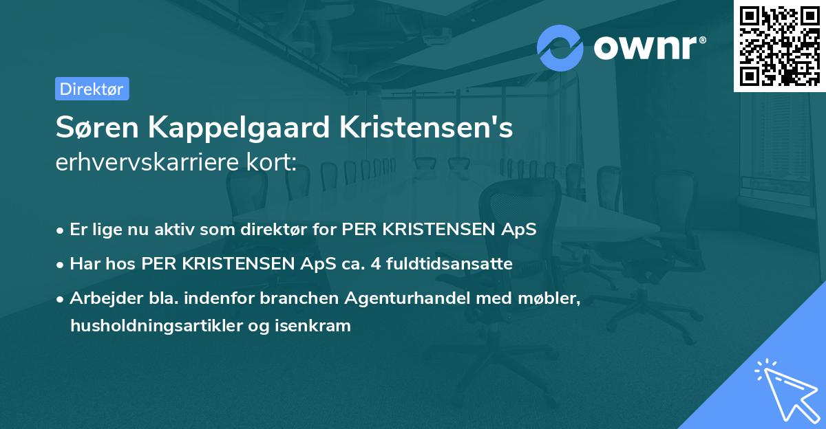Søren Kappelgaard Kristensen's erhvervskarriere kort