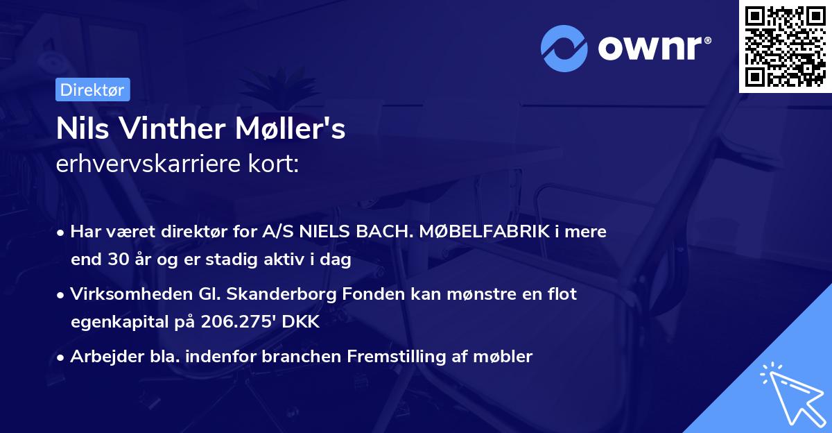 Nils Vinther Møller's erhvervskarriere kort