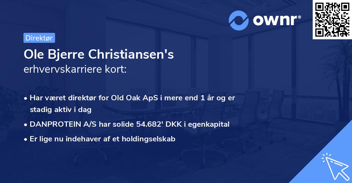 Ole Bjerre Christiansen's erhvervskarriere kort