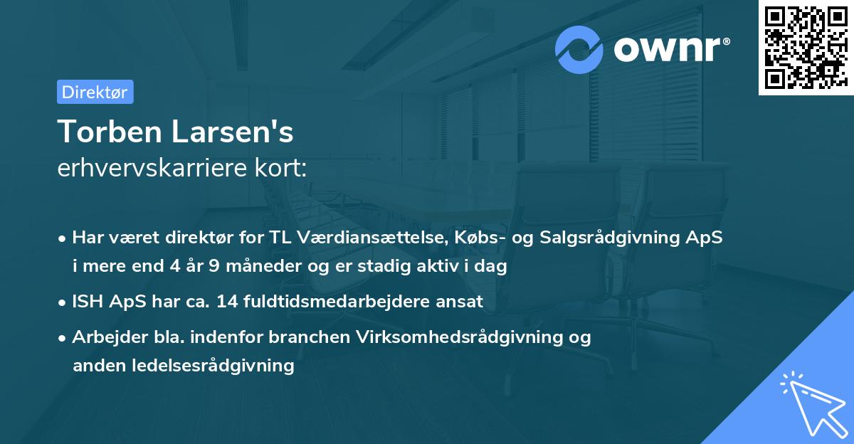 Torben Larsen's erhvervskarriere kort