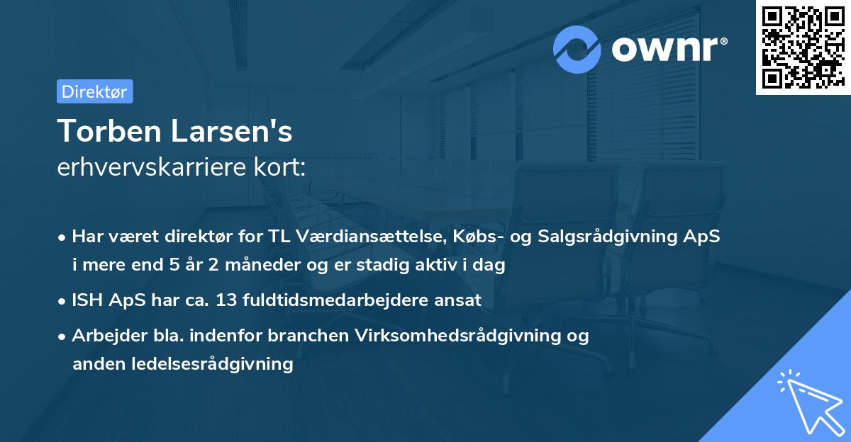 Torben Larsen's erhvervskarriere kort
