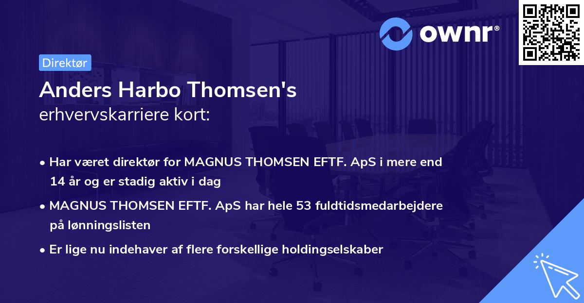 Anders Harbo Thomsen's erhvervskarriere kort