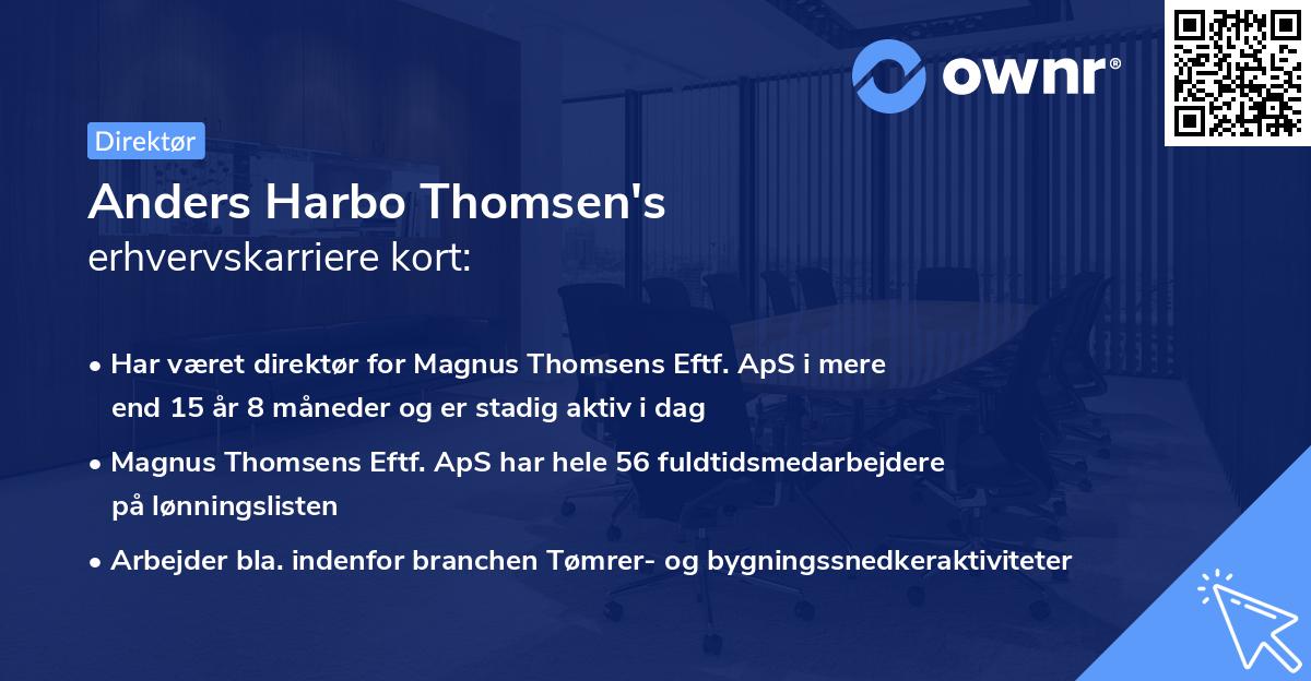 Anders Harbo Thomsen's erhvervskarriere kort