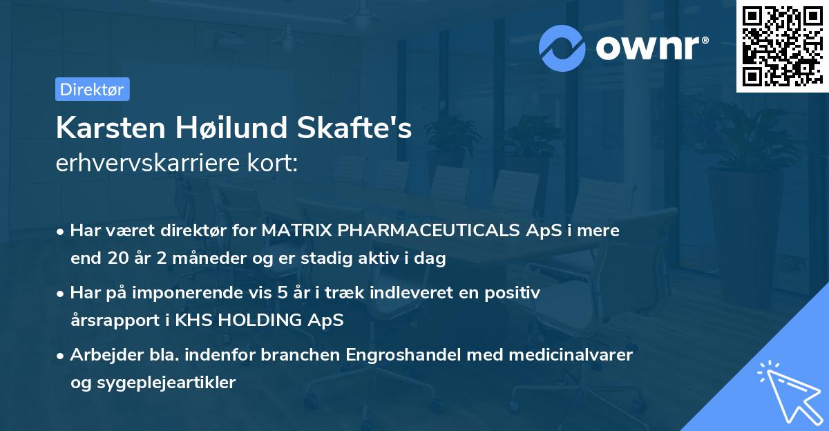 Karsten Høilund Skafte's erhvervskarriere kort