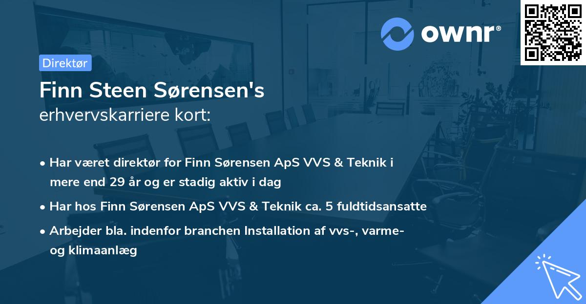 Finn Steen Sørensen's erhvervskarriere kort
