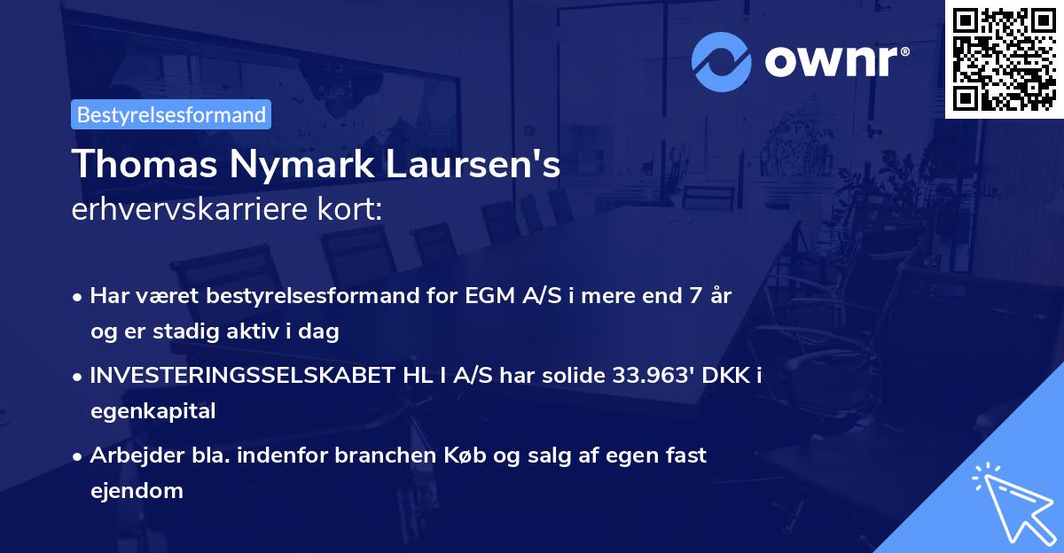 Thomas Nymark Laursen's erhvervskarriere kort