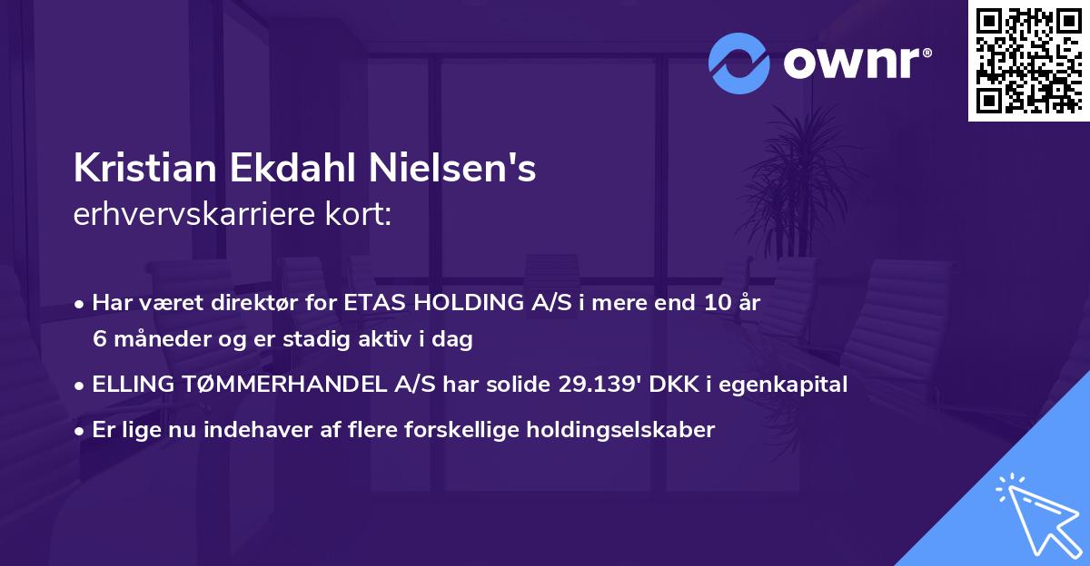 Kristian Ekdahl Nielsen's erhvervskarriere kort