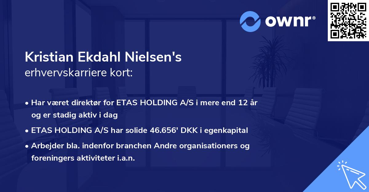 Kristian Ekdahl Nielsen's erhvervskarriere kort