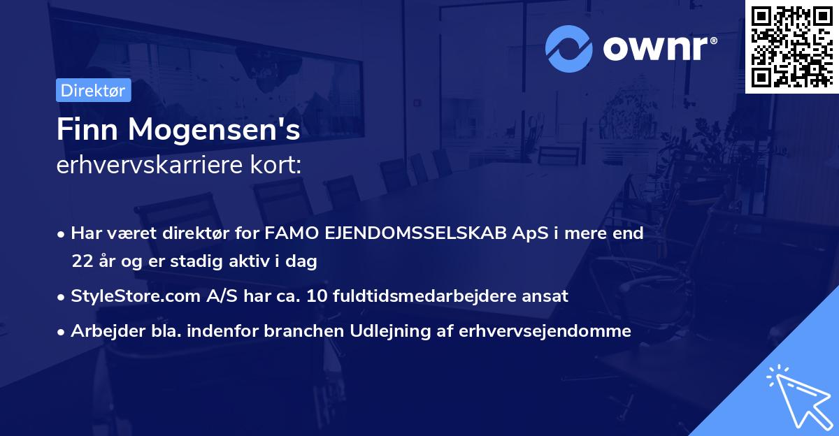 Finn Mogensen's erhvervskarriere kort
