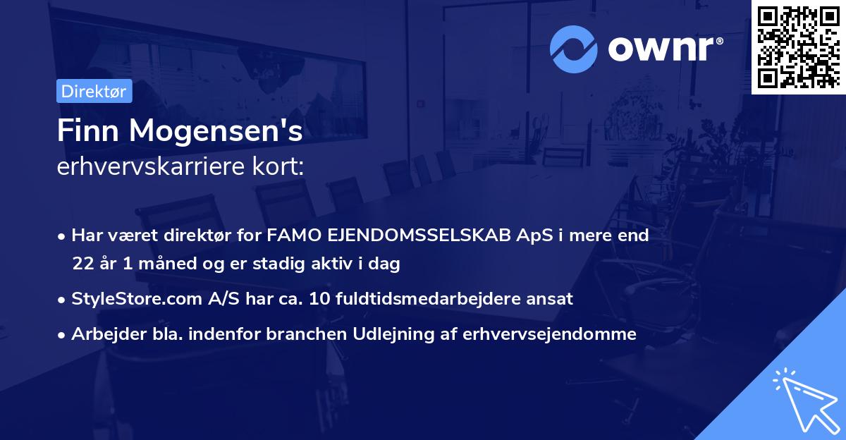 Finn Mogensen's erhvervskarriere kort