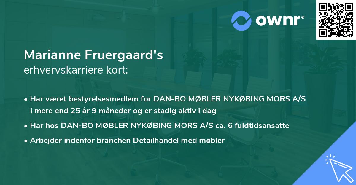 Marianne Fruergaard's erhvervskarriere kort