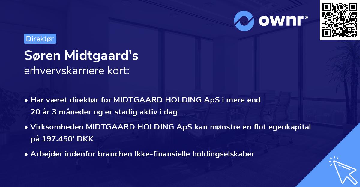 Søren Midtgaard's erhvervskarriere kort