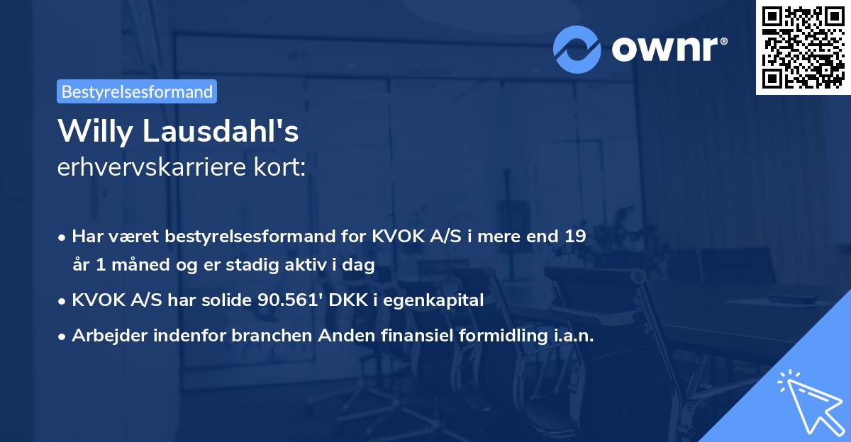 Willy Lausdahl's erhvervskarriere kort