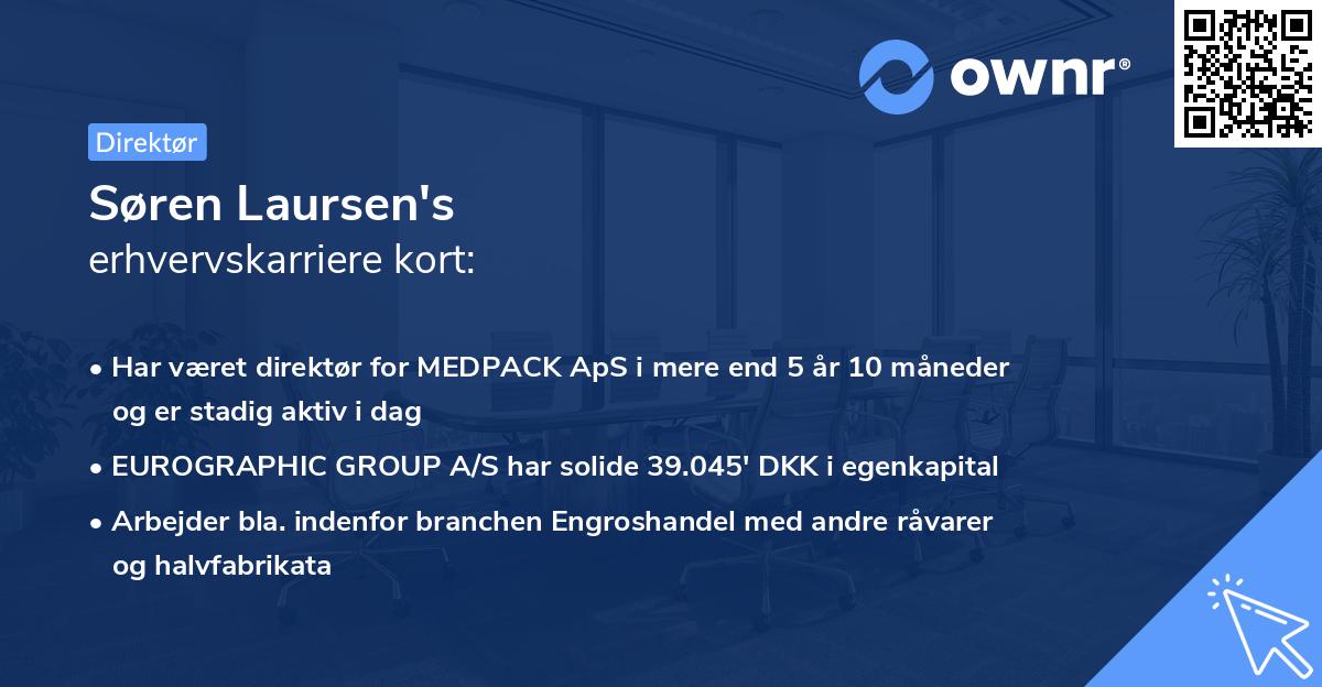 Søren Laursen's erhvervskarriere kort