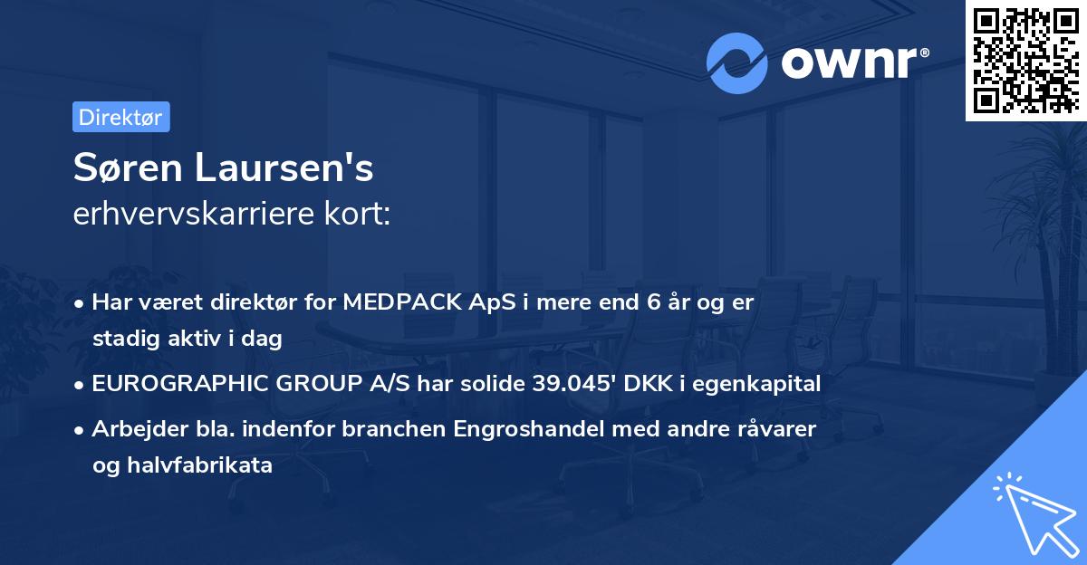 Søren Laursen's erhvervskarriere kort