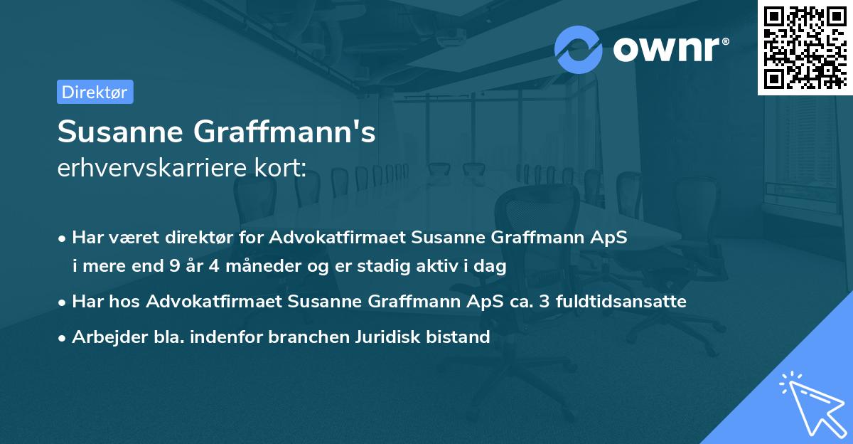 Susanne Graffmann's erhvervskarriere kort