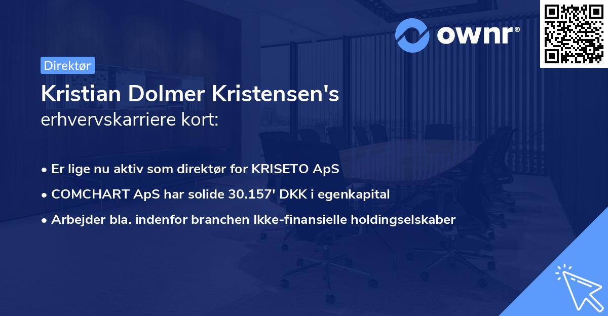 Kristian Dolmer Kristensen's erhvervskarriere kort