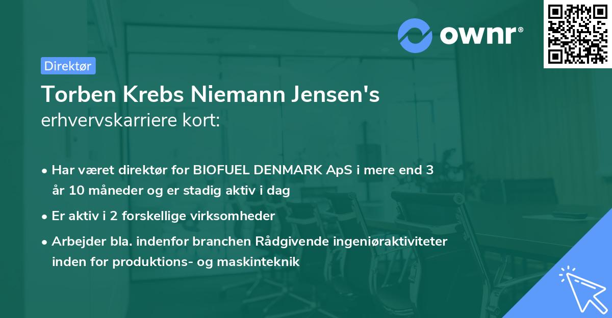 Torben Krebs Niemann Jensen's erhvervskarriere kort