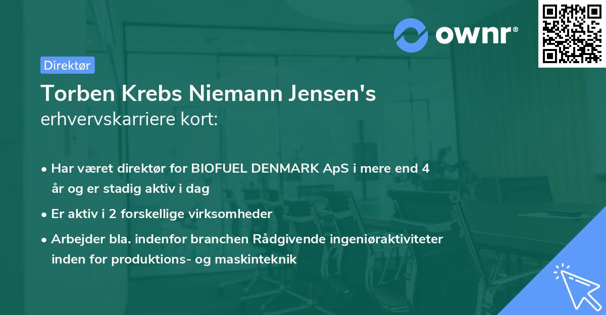 Torben Krebs Niemann Jensen's erhvervskarriere kort