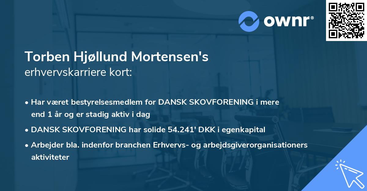 Torben Hjøllund Mortensen's erhvervskarriere kort