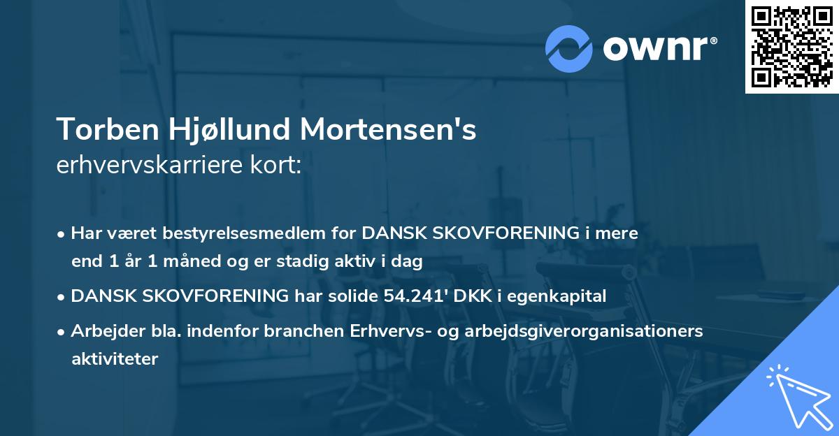 Torben Hjøllund Mortensen's erhvervskarriere kort
