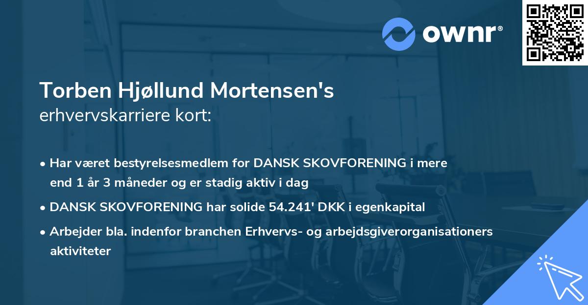 Torben Hjøllund Mortensen's erhvervskarriere kort