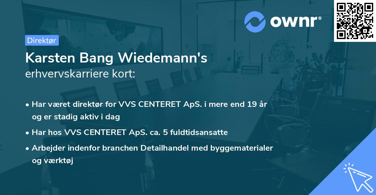 Karsten Bang Wiedemann's erhvervskarriere kort