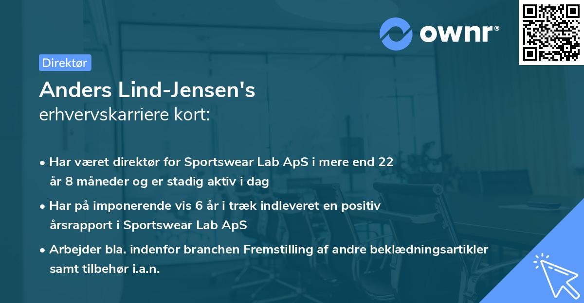 Anders Lind-Jensen's erhvervskarriere kort